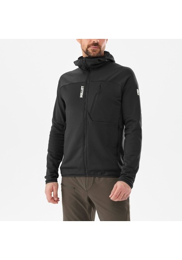 Millet Seneca Fl Hd Erkek Kapşonlu Polar Ceket Tam Fermuar Mıv10336 N0247 Siyah