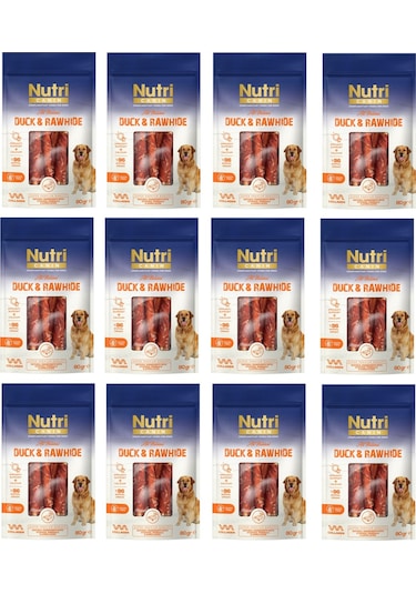 Nutri Canin Rawhide Ördekli Köpek Ödülü 80 Gr. X 12 Adet