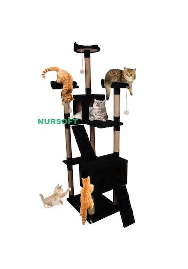 Nursoft Cat City Yeni Rezidans Kedi Tırmalama Ve Oyun Evi