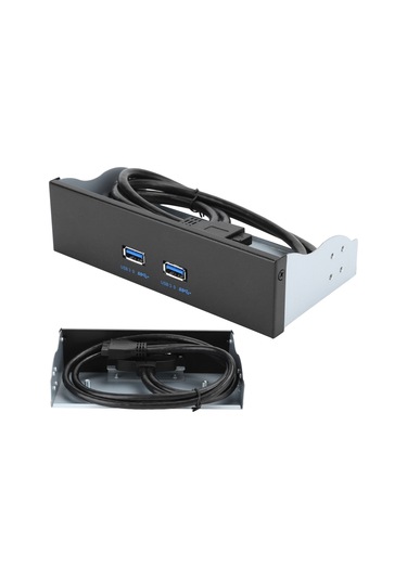 Hombey Usb 3.0 Ön Panel, Optik Disk Bölümü Yerleştirme, 2 Port, 19/20 Pin Dönüştürücü Kablosu, 5gbps Hızlı Veri Transferi