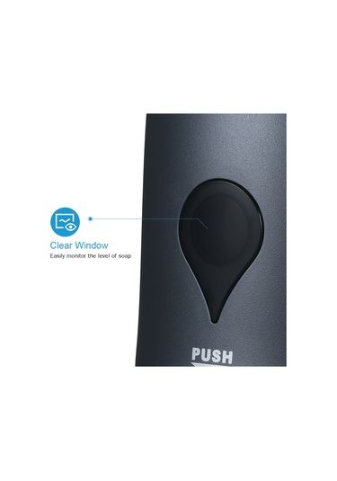 Gajeena 1000ml Duvar Tipi Püskürtmeli Manuel Sabun Dispanseri, Hırsızlık Önleyici Tasarım, İnce Sıvılar İçin Uygun, Cd-1688d Gri Gri