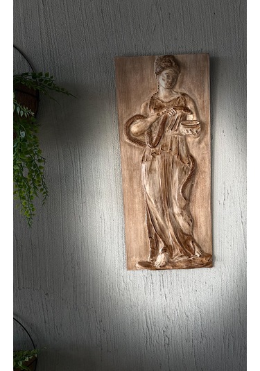 Store Hygieia Şifa Tanrıçası Ahşap Oyma Tablo Mitolojik