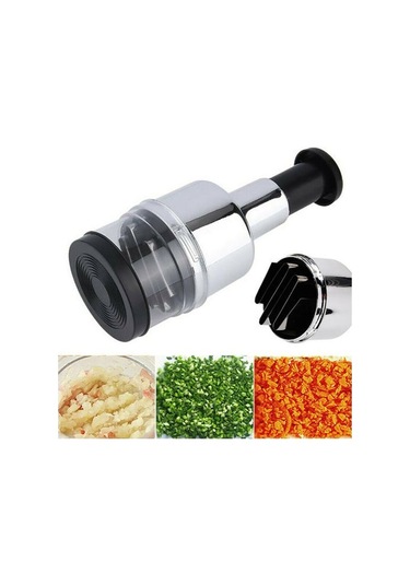 Likeable Mutfak Kıyıcı Baskı Kesici Sebze Soğan Sarımsak Dilimleme Soyucu Dicer Kıyma Siyah