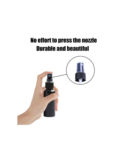 Mufunye Siyah 50ml Taşınabilir Pet Sprey Şişesi, Pp Toz Koruyucu Kapaklı, Su Geçirmez Ve Dayanıklı Diğer