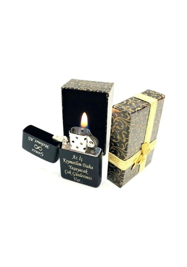 Wehrmacht Alman Eski Madalya Lazer Silinmez Resimli Benzinli Çakmak Hediye İsim Yazılır Siyah