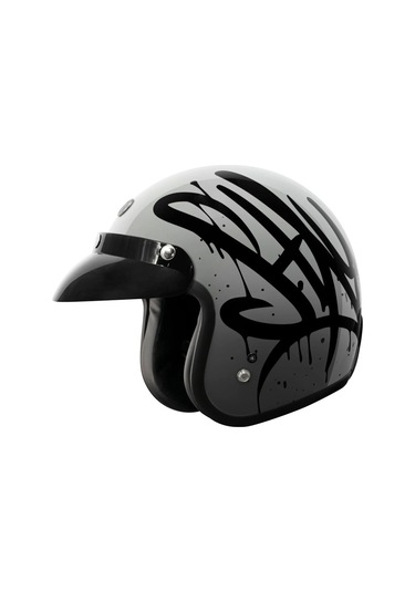 Torc T-50 Del Mar Wild One Açık Motosiklet Kaskı Gri Siyah