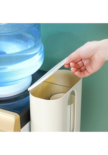 Besthome1 Ev Punch-pembe Duvara Monte Tek Kullanımlık Kağıt Bardak Alıcısı Otomatik Su Bardağı Tutucu Dağıtıcı Pembe