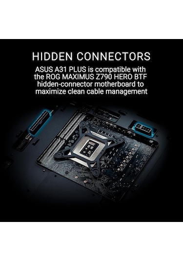 Asus A31 Plus M-atx Kasa, Gi Zli Konnektör Destekli , 360 Mm Rad