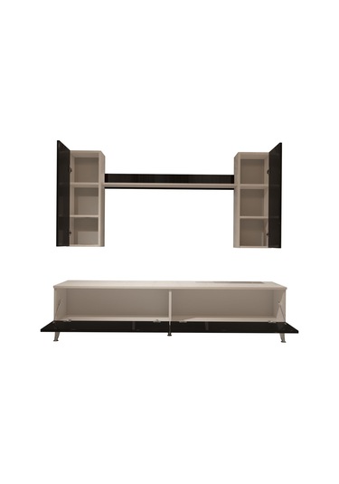 Decoraktiv Eko 7 Slm Std Silver Tv Ünitesi Tv Sehpası Beyaz - Siyah