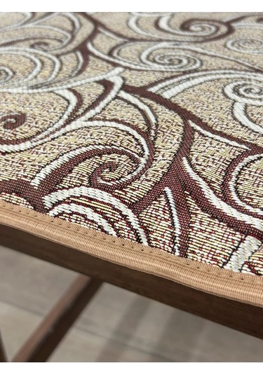 Iv-trik-stail 43x43 Kare Bağcıklı Goblen Sandalye Yastığı 183963973 Bej