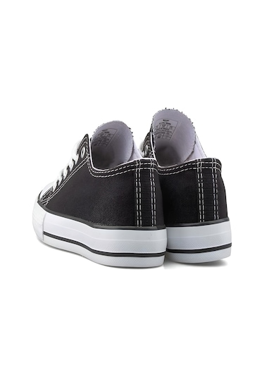 Waves 700 Unisex Keten Sneaker Ayakkabı Siyah Beyaz 38 Beyaz - Siyah