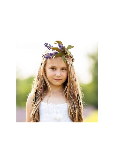 Kahverengi Tarak Başlık Yenilikçi Tokalar Hippi Başlıkları Tüy Saç Halat Kafa Bandı Şapkalar