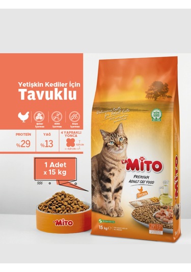 Mito La Adult Cat Tavuklu Yetişkin Kedi Maması 15 KG