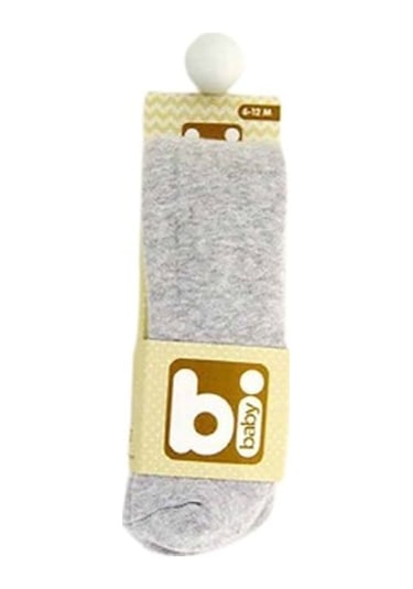 Bibaby Biorganic Basic Havlu Külotlu Çorap 68380 Gri Melanj
