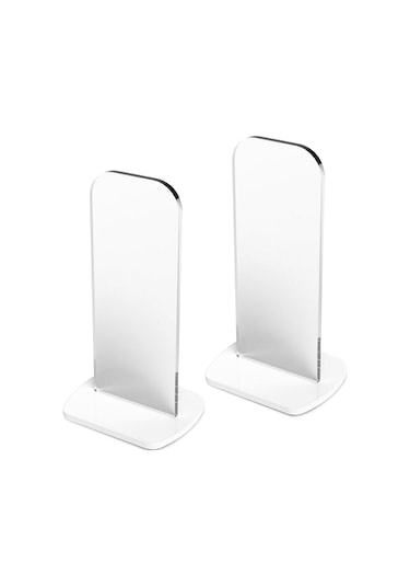 Moveevo Beyzbol/boks Eldiveni Gösterim Rafı, 5mm Akrilik, Ultra Saydam, 2 Adet, Boşluk Tasarrufu, Estetik Dekor - Beyaz Beyaz