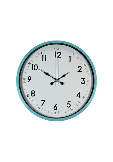 36 Cm Turkuaz Dekoratif Duvar Saati Çok Renkli 27461940