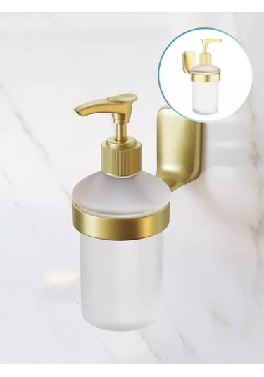 Kleber Gold Renkli Duş Kabini, Mutfak, Banyo, Duvar Tipi Sıvı Sabunluk 212989707 Altın Rengi