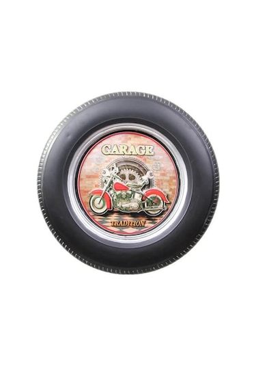 Dekoratif Araba Tekerleği MotorTemalı Led Işıklı Duvar Panosu