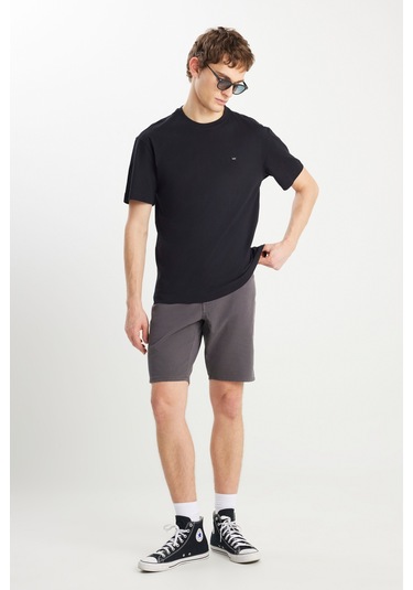 Wrangler 5 Cep Non Erkek Denim Şort W211205003 Antrasit