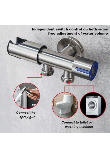 Yaozixa Ev Banyo Tuvalet Sprayer: Paslanmaz Çelik El Tipi Bidet, Yüksek Basınçlı Su Aleti, Kadın Hijyeni Ve Temizlik İçin 2m Genişletilebilir Hortumlu