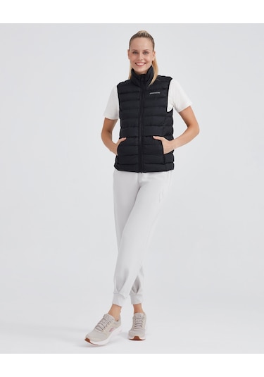 Skechers W Outerwear Padded Vest Kadın Siyah Yelek S231239-001 Siyah