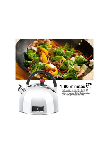 Xindoker 60 Dakika Çelik Mekanik Zamanlayıcı - Pil Gerektirmeyen, Yüksek Ses, Ev Ofis Laboratuvar Kullanıma Uygun