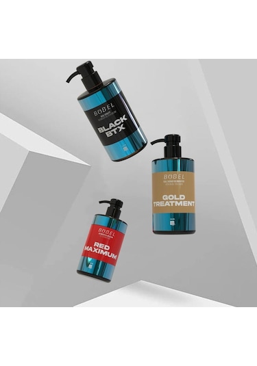 Bobel Keratin Black Btx + Gold Treatment + Red Maximum Bakım Seti 3 x 500 ML