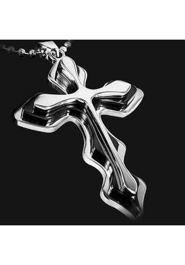 2 Adet Erkekler Rhinestones Kakma İsa Haç Kolye Zincir Kolye Hediye Çok Renkli