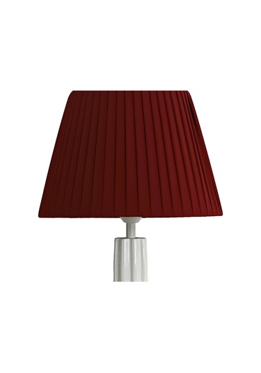 Bety Beyaz Polyester Abajur Beyaz