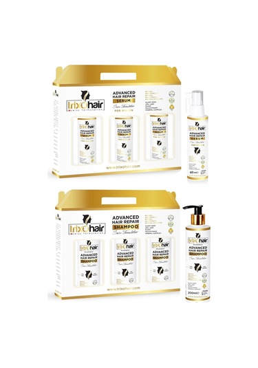 Trixohair Kadınlar için Saç Dökülmesine Karşı Bakım Şampuanı 3 x 200 ML + Serum 3 x 60 ML