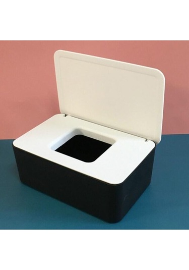 Siyah Üzerinde Beyaz Kapak-kuru Islak Mendil Kağıt Kutusu Arabası Taşınabilir Plastik Peçete Basın Doku Kutusu Peçetelik 46921642