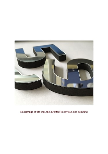 Pazly 3d Aynalı Sessiz Saat - Altın/gümüş/siyah - Modern Ev Dekorasyonu İçin Şık Fonksiyonel Saat Diğer