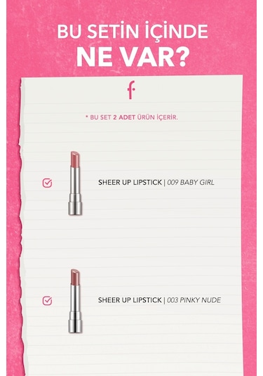 Sheer Up Liplicious 2'li Makyaj Seti SET186
