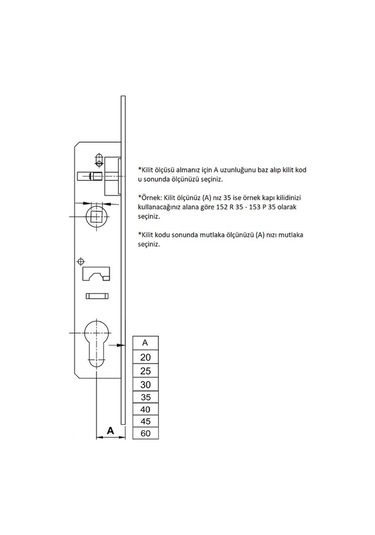 Kale 153/p-30 Sil.kapı Kilidi Gövde-nikel