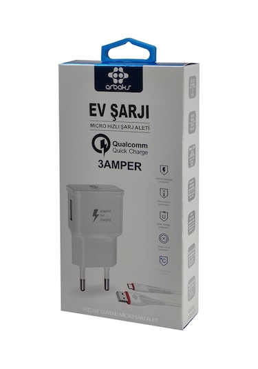 Arbaks ARB-013 10 W 1 M Micro Kablo + Şarj Aleti