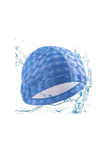 Suntek Yüzme Boneleri Saçları Kuru Tutar Havuz Şapkası Mavi