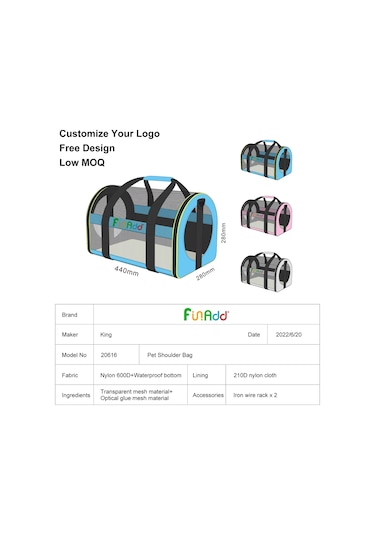 Cbtx Funadd Pet Seyahat Taşıma Çantası Omuz Katlanabilir Tote Çanta Gri