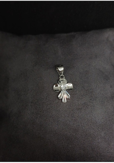 Baget Taşlı 925 Ayar Gümüş Fiyonk Model Takı Seti Kolye Ucu, Küpe Ve Yüzük Gümüş