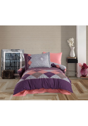 Hobby Tek Kişilik Poplin Nevresim Takımı Carilla Pembe