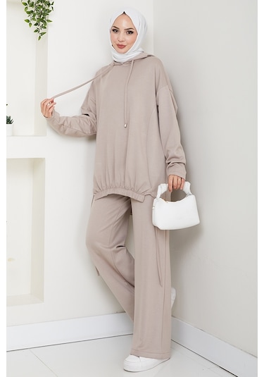 Aris Oysho Tunik Pantolon İkili Takım 1611 - Taş Taş