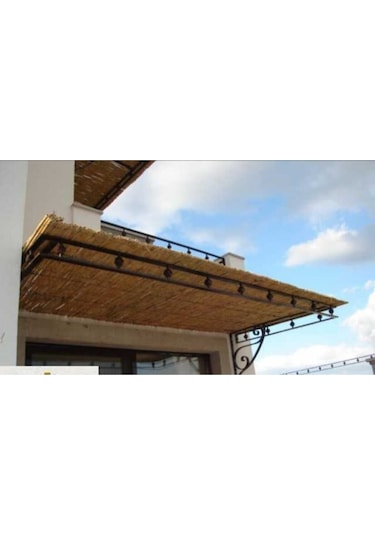 Sarı Kamış Hasır Bambu Çit 1m X 5m Plastik 100 X 500