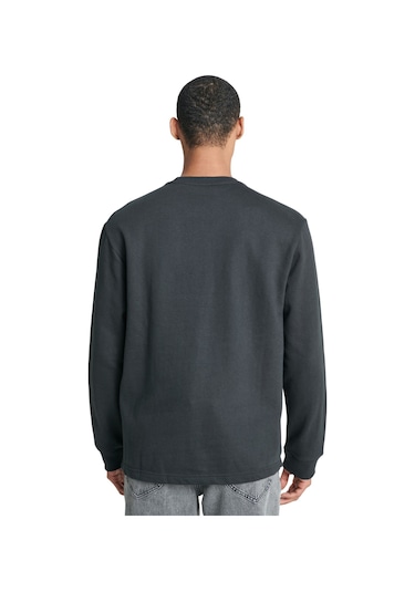 Lee Cooper Regular Fit Normal Kesim Bisiklet Yaka Şardonlu Siyah Sweatshirt Sİyah