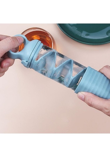 Pazly Çeşitli Şekilde Buz Küpü Kalıbı, Pratik Taşınabilir Gıda Sınıfı Pp+silikon Mavi Renkli Buz Kalıbı Çok Renkli