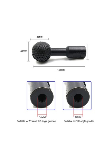 Xindoker 14mm Ahşap Oyma Ve Parlatma İçin Çok Amaçlı Küresel Taşlama Ucu - Krom Vanadyum Alaşım