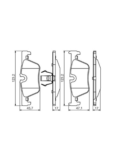 Bmw 3 F30 316i 1.6 2012-2015 Bosch Arka Balata 25307