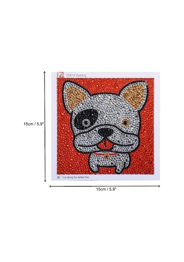Fortunelane Küçükler İçin 15x15cm Bulldog Pano: Dıy El Sanatı, Çerçeve Yok