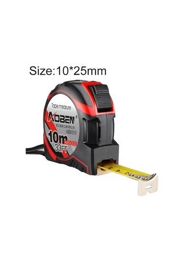Aoben Geri Çekilebilir Cetvel Mezura Taşınabilir Çekme Cetveli Mini Mezura, Uzunluk: 10m Genişlik: 25mm Diğer