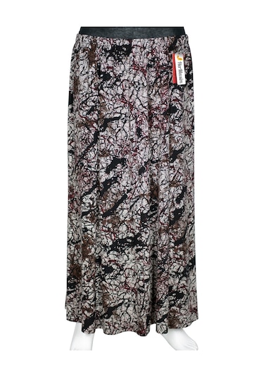 Hesna Kadın Ecem Battal Beden 8 Parça Lastikli Siyah Etek D50 Siyah