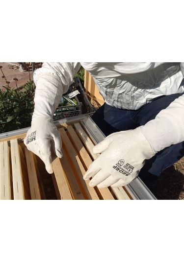 Sedef Beekeeping Nitril Kaplı Uzun No:10 Arıcı Eldiveni