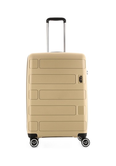 Ççs 5236 Polipropilen Orta Boy Valiz Beyaz-mor Beyaz - Mor